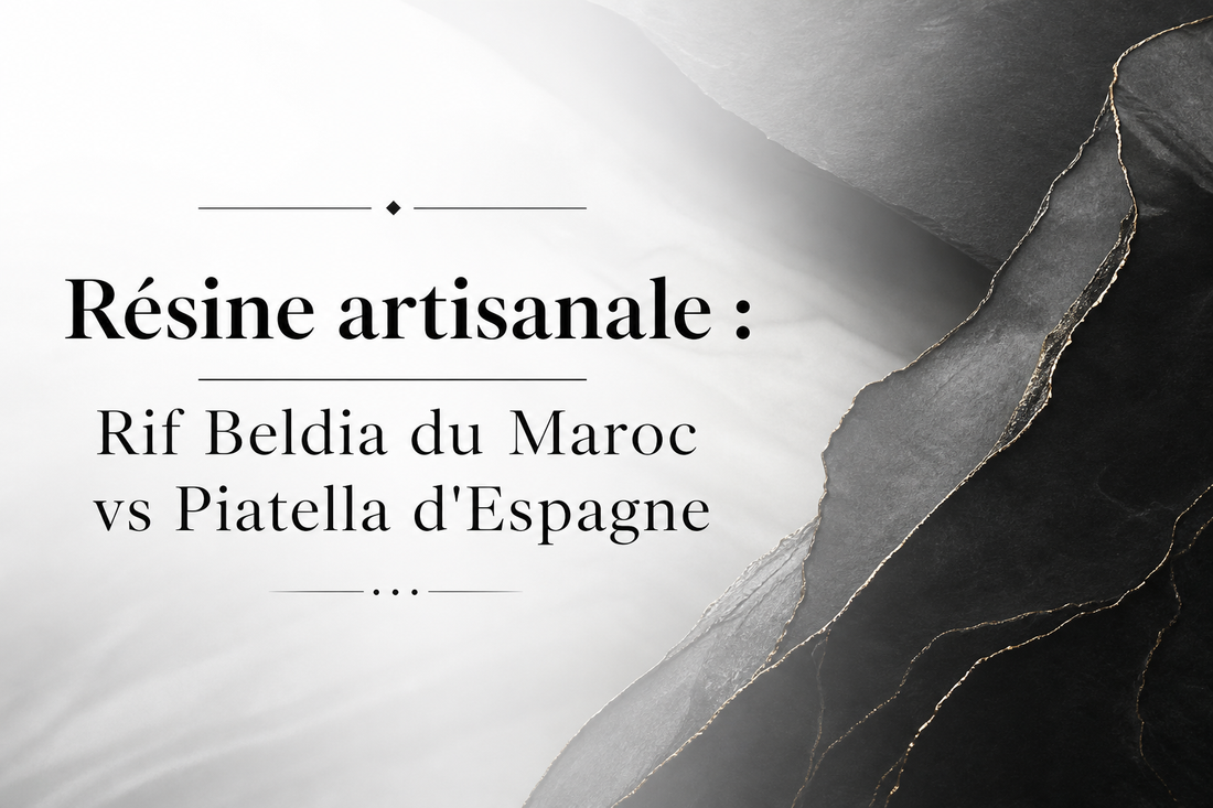 Résine CBD artisanale : Rif Beldia du Maroc vs Piatella d'Espagne